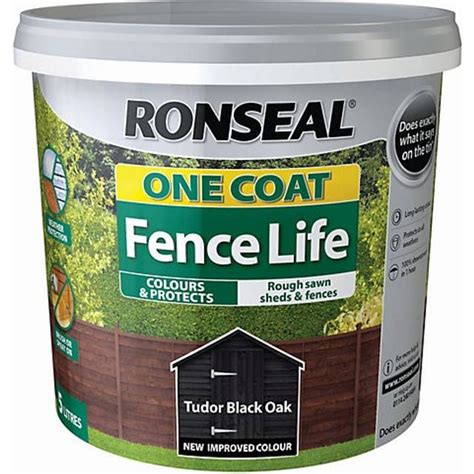 ronseal fence paint black.